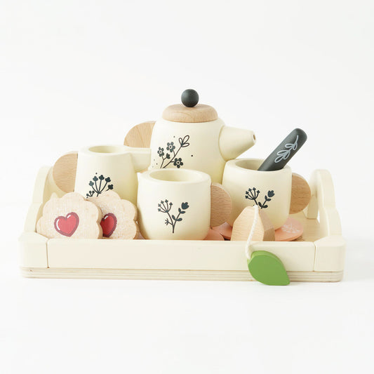 Le Toy Van Wooden Tea Set & Tray 12pc