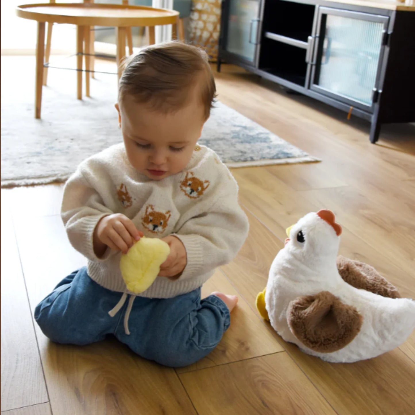 Les Ptipotos Pioupiou the Hen Mum & Baby