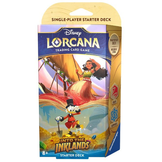 Disney Lorcana Into The Inklands Ruby & Sapphire Starter Deck