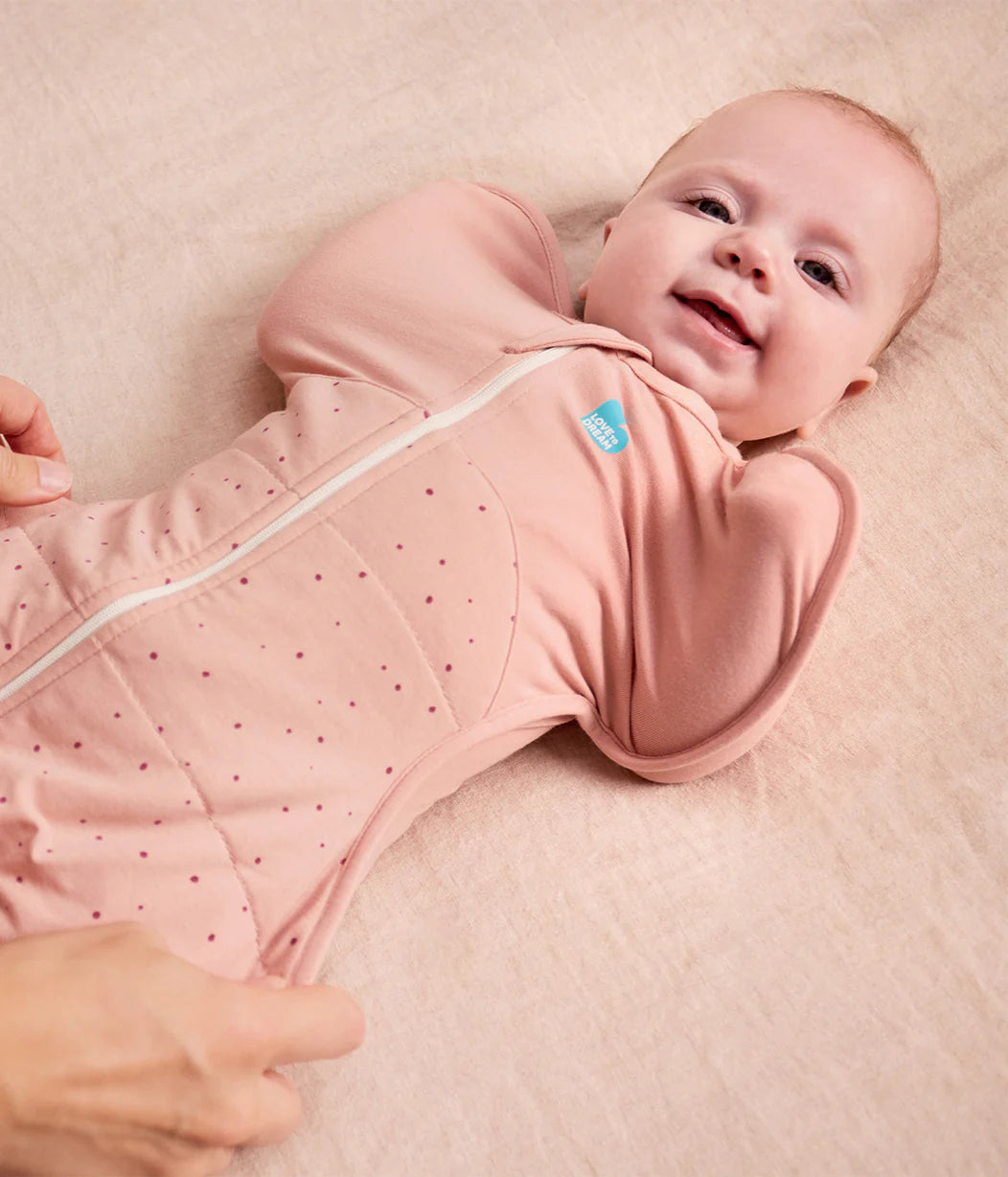 Love To Dream Swaddle Up 2.5T Quilted Stretch Cotton Pebbles Rose