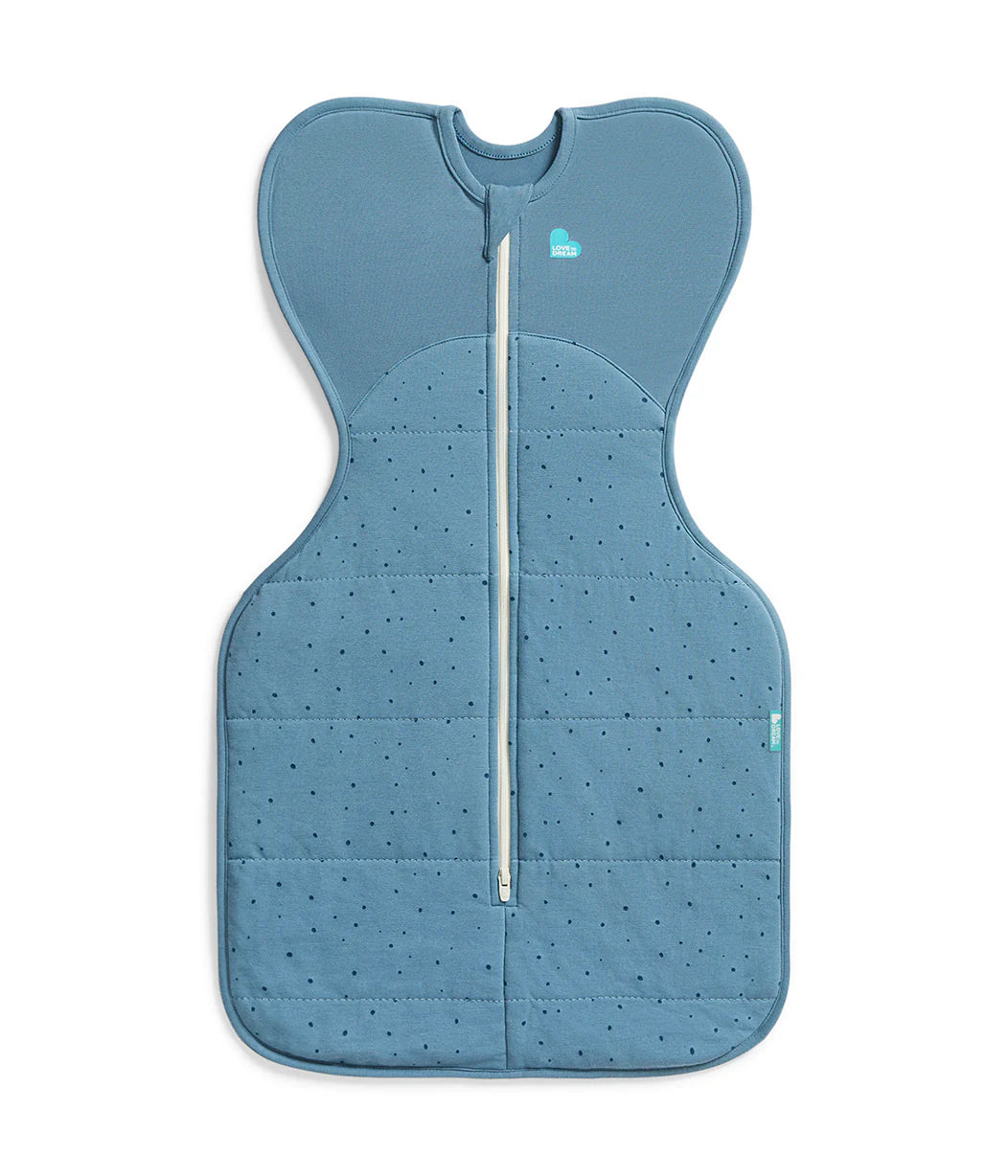 Love To Dream Swaddle Up 2.5T Quilted Stretch Cotton Pebbles Storm Blue