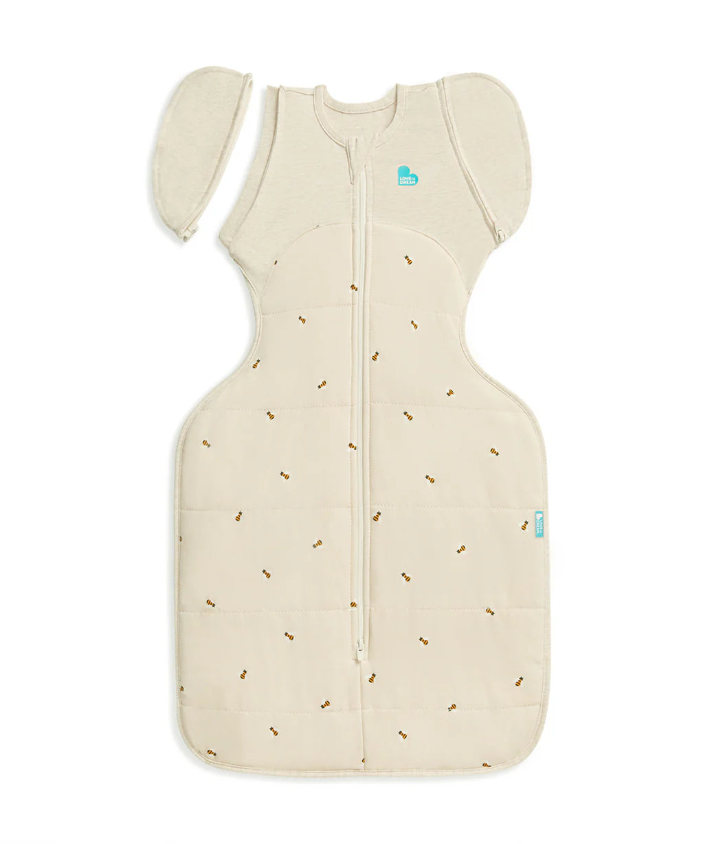 Love To Dream Transition Bag 2.5T Quilted Stretch Cotton Bees Oatmeal