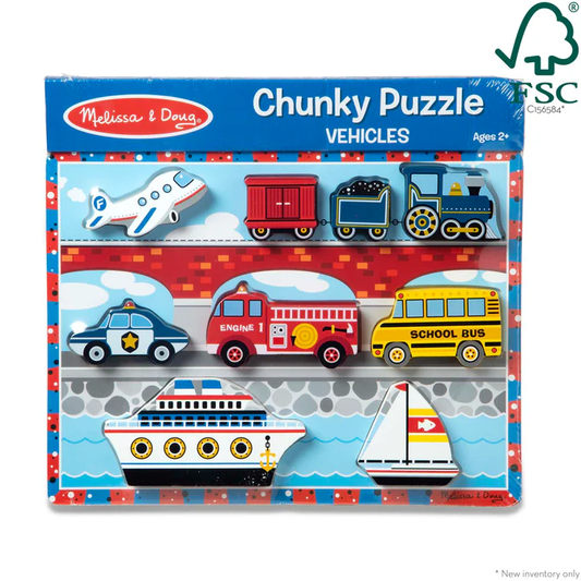 Melissa & Doug Chunky Puzzle Vehicles 9pc