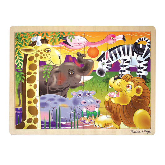 Melissa & Doug 24pc Wooden Jigsaw Puzzle African Plains
