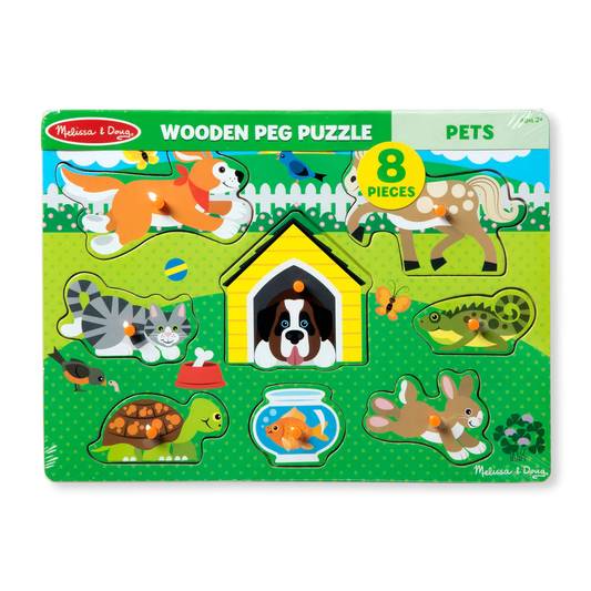 Melissa & Doug Wooden Peg Puzzle Pets