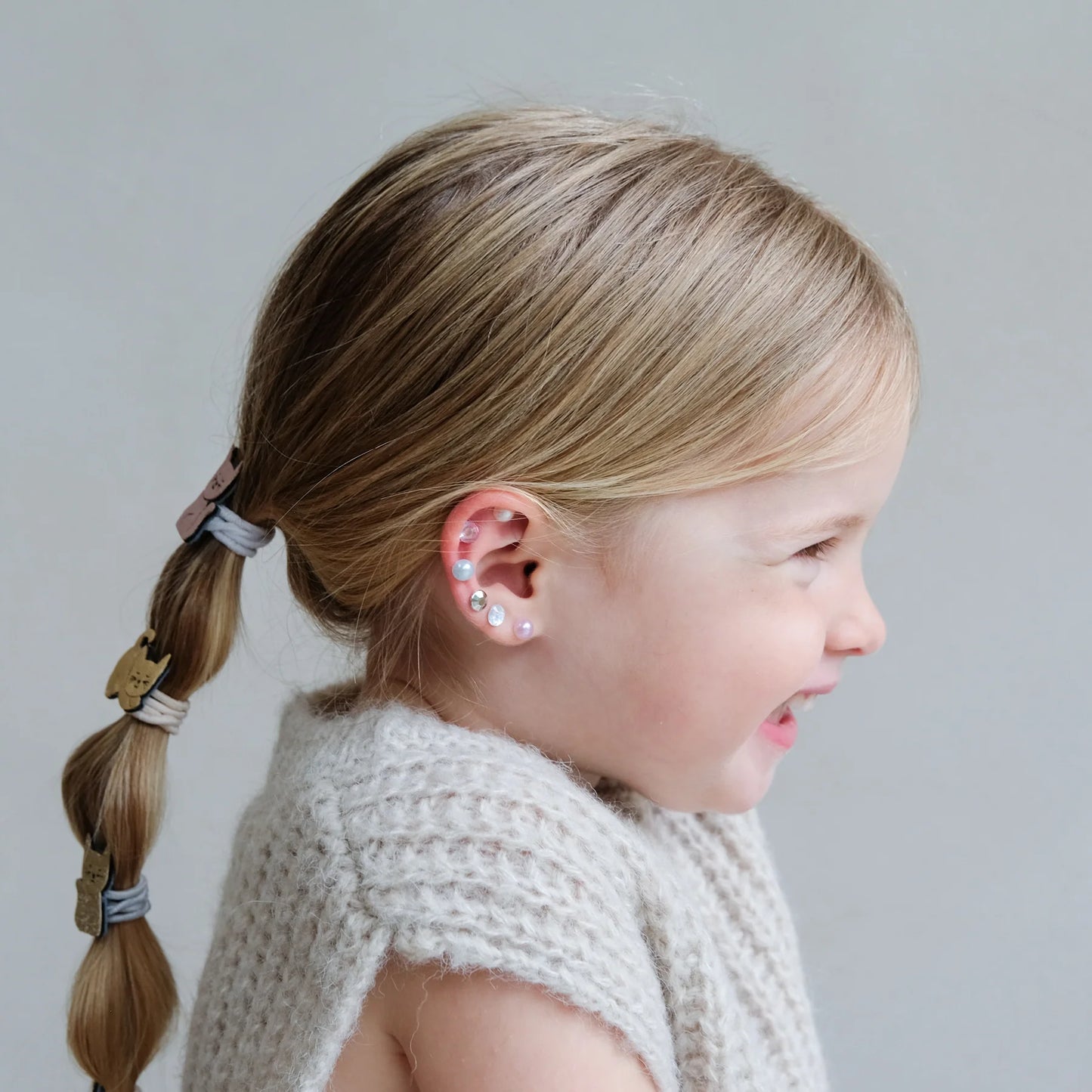 Mimi & Lula Stick On Earrings Pink Gems