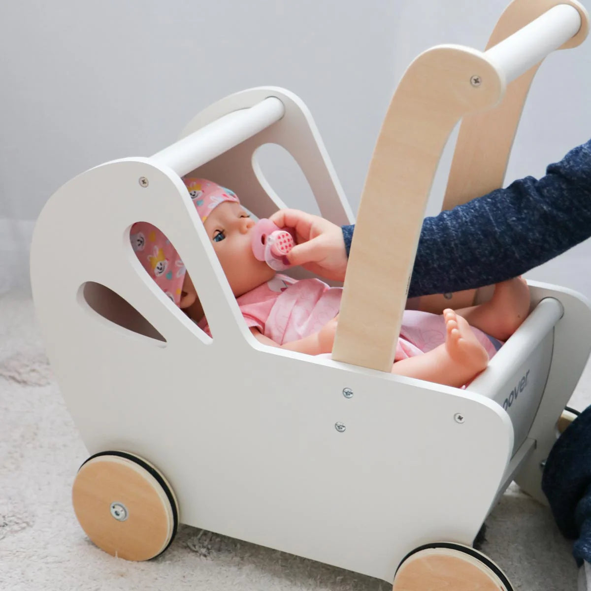 Moover Essentials Dolls Pram Off White