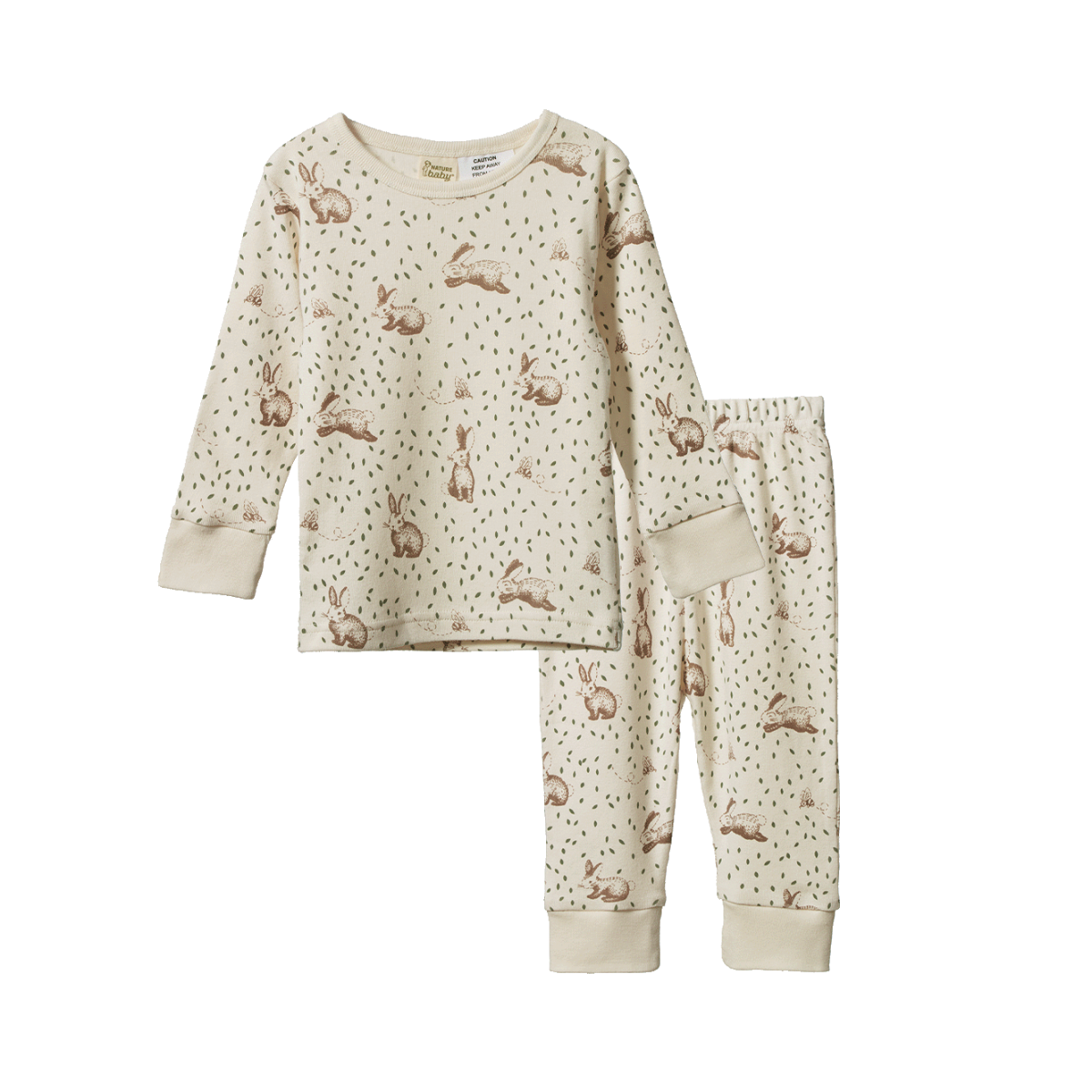 Nature Baby 2pc Long Sleeve Pyjama Set Rabbitty