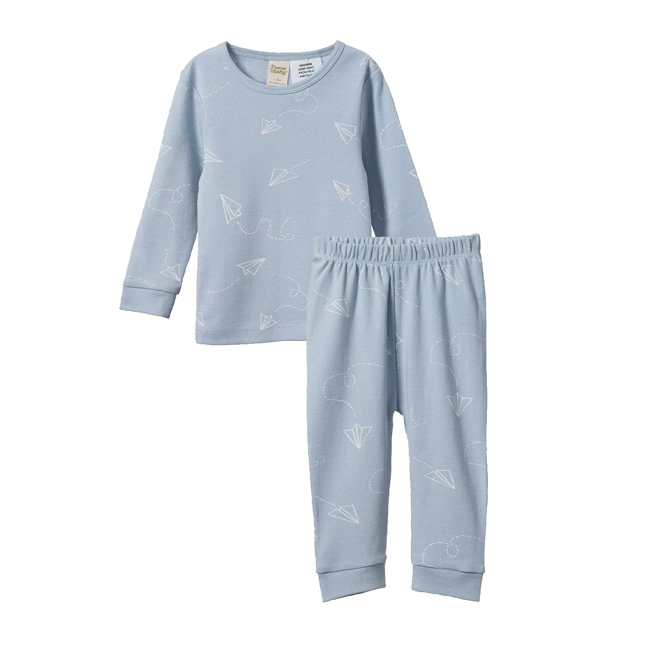 Nature Baby 2pc Long Sleeve Pyjama Set Paper Planes