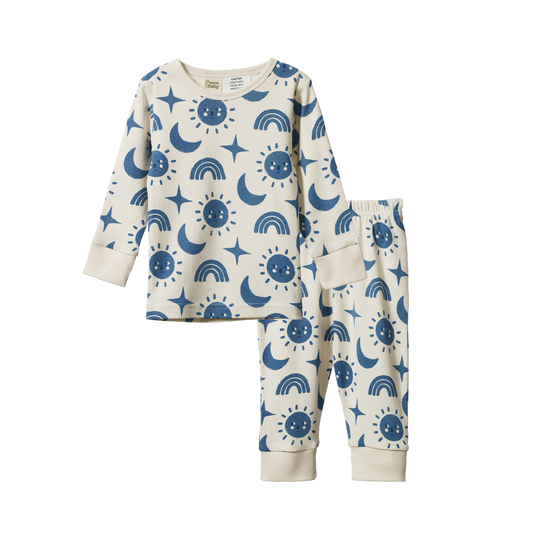 Nature Baby 2pc Long Sleeve Pyjama Set Twilight