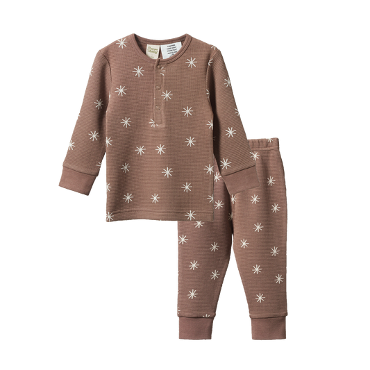 Nature Baby 2pc Long Sleeve Waffle Pyjama Set Twinkle