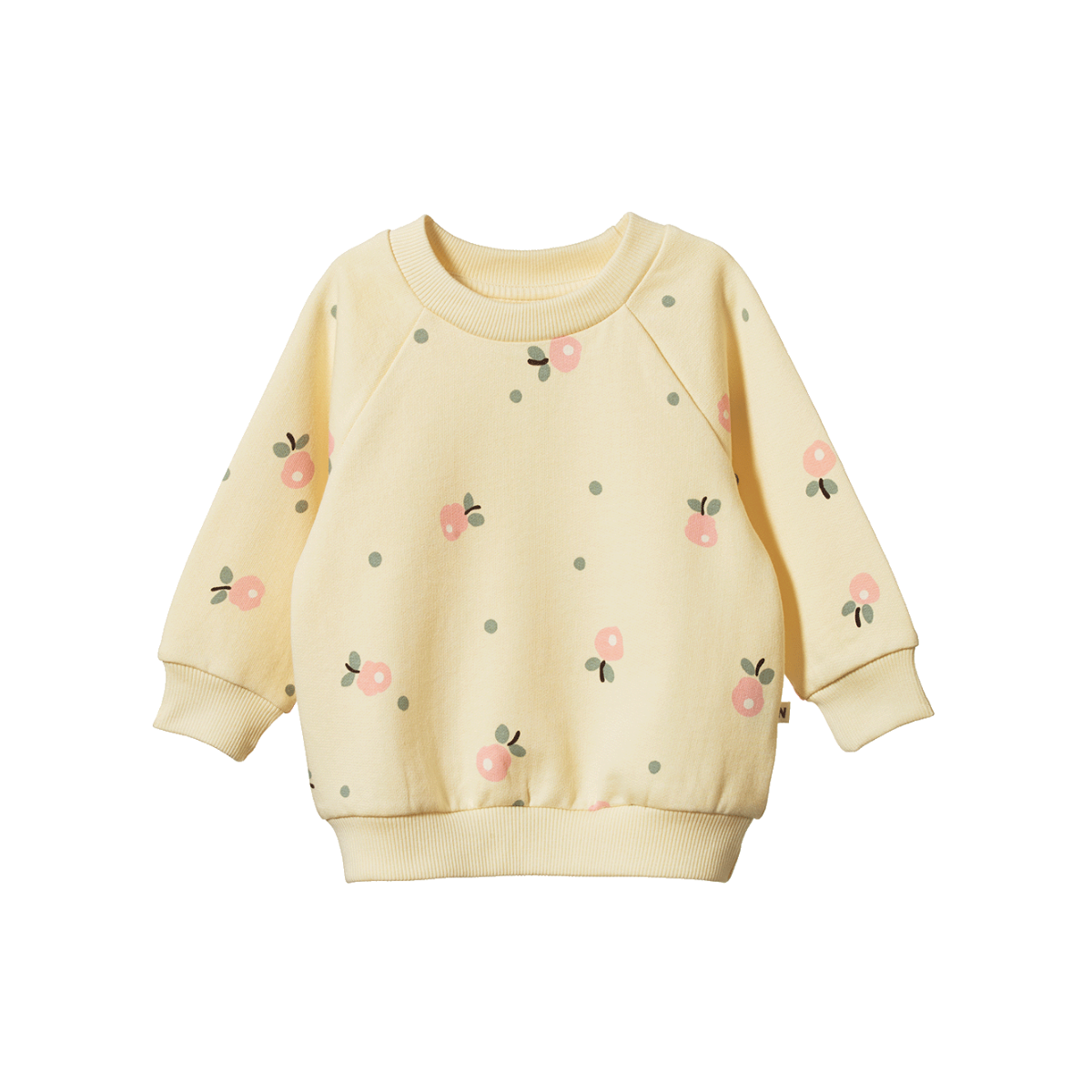 Nature Baby Emerson Sweater Posey Blossom Lemonade Print