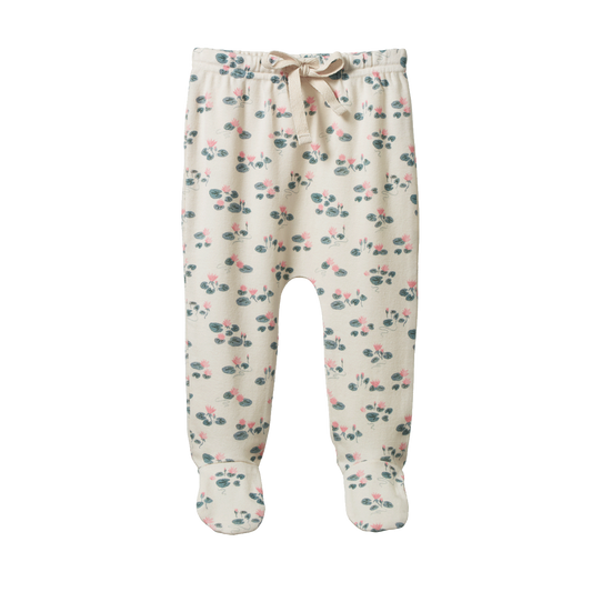 Nature Baby Footed Romper Waterlillies