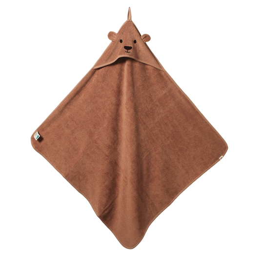 Nature Baby Hooded Towel Bear Hazelnut