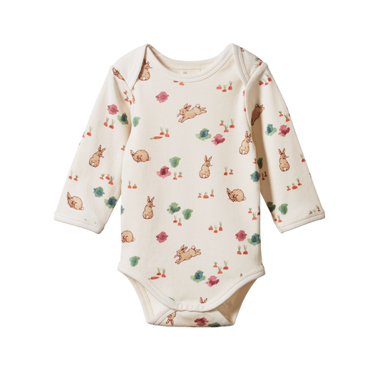 Nature Baby Long Sleeve Body Suit Country Bunny