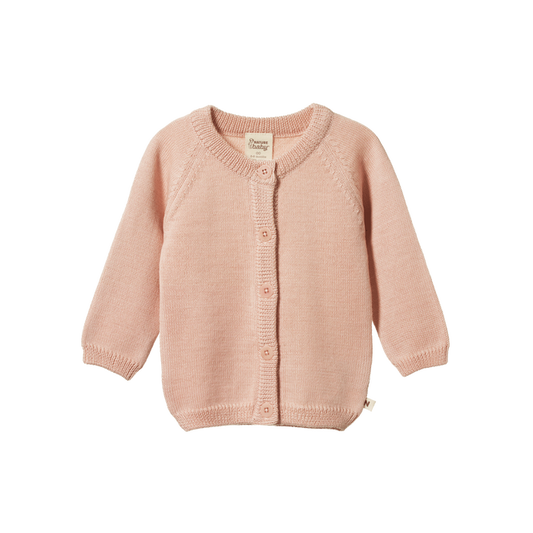 Nature Baby Merino Knit Cardigan Rose Dust