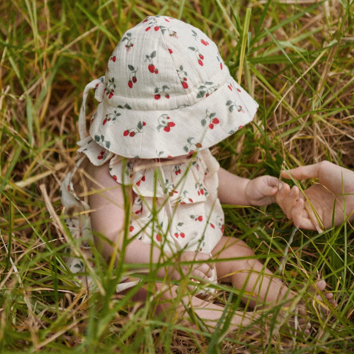Nature Baby Muslin Sunhat Strawberry Blush