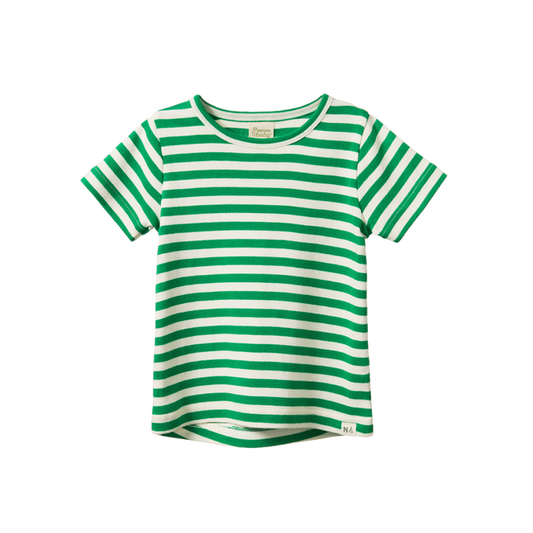 Nature Baby River Tee Kelly Green Sea Stripe