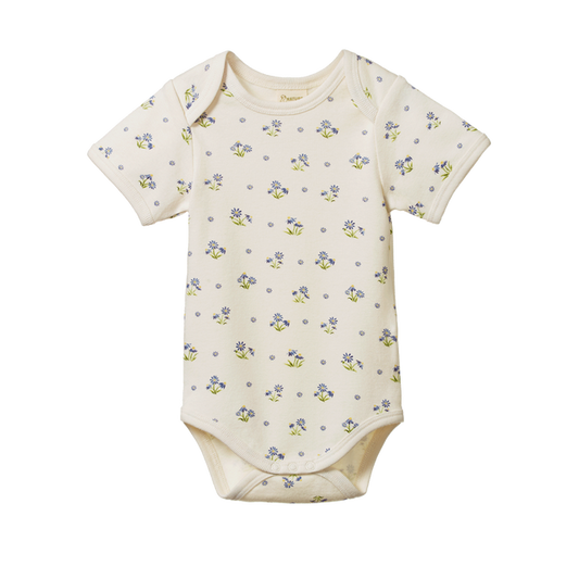 Nature Baby Short Sleeve Bodysuit Daisy Daze Print