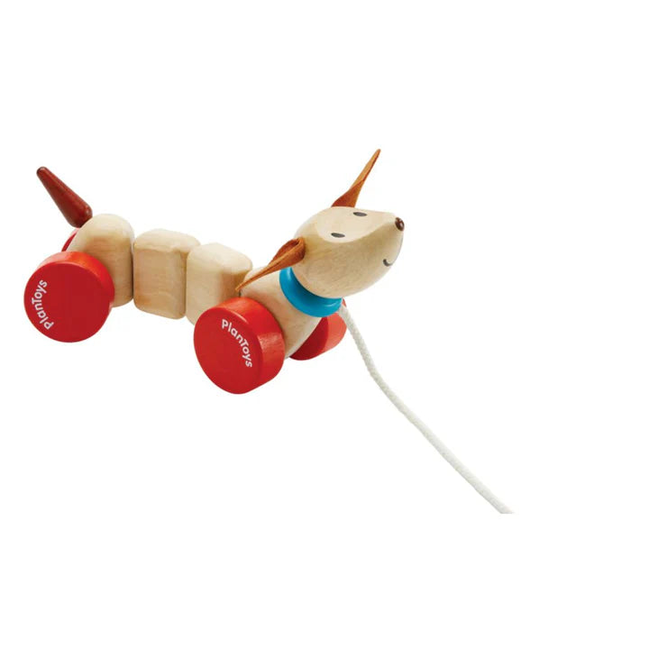 PlanToys Happy Puppy Pull Along