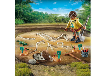 PlayMobil Archaeological Dig with Dinosaur Skeleton