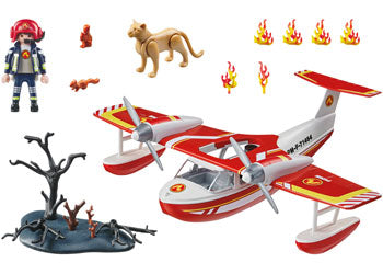 PlayMobil Firefighting Plane with Extinguishing Function