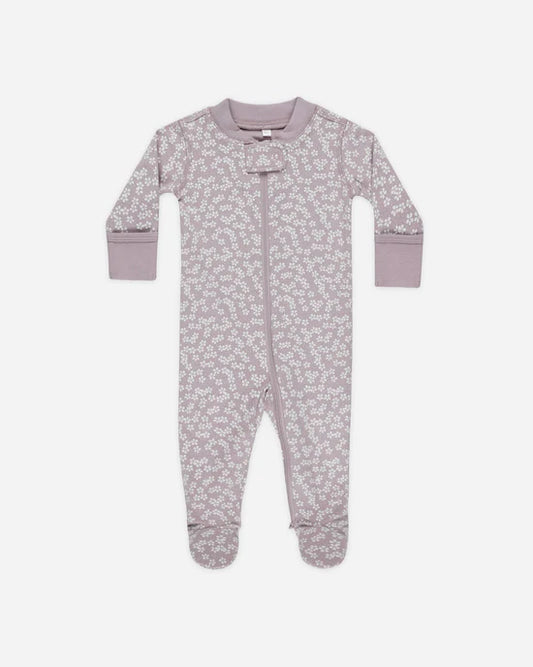 Quincy Mae Zip Long Sleeve Sleeper Footie Lavender Ditsy