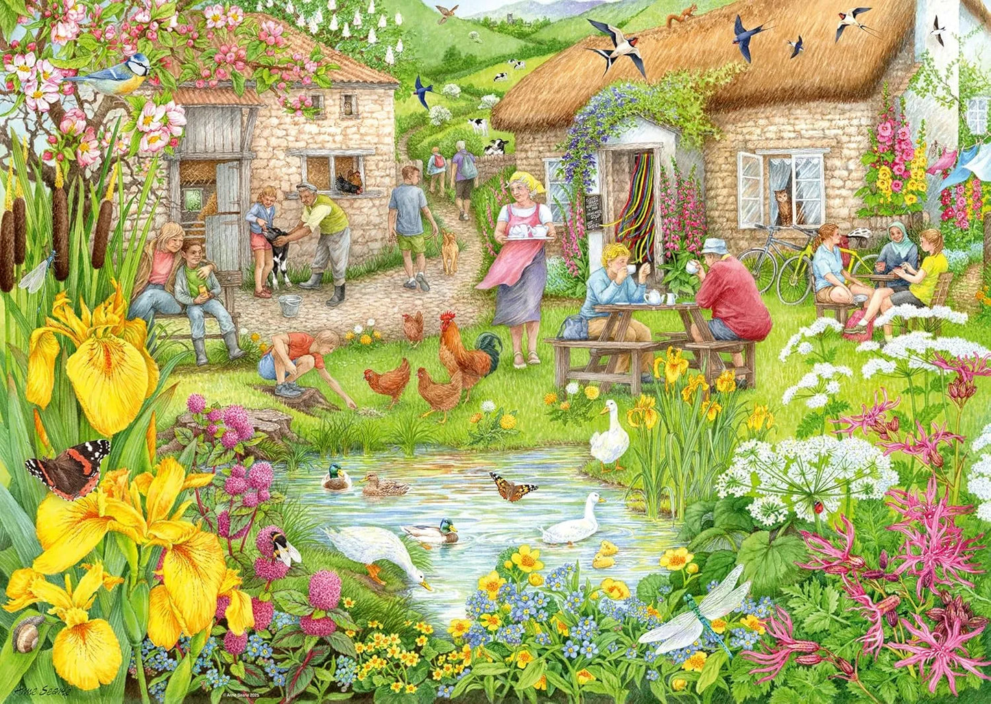 Ravensburger 1000pc Jigsaw Puzzle Cosy Cafe No 3 Valley Farm Cafe