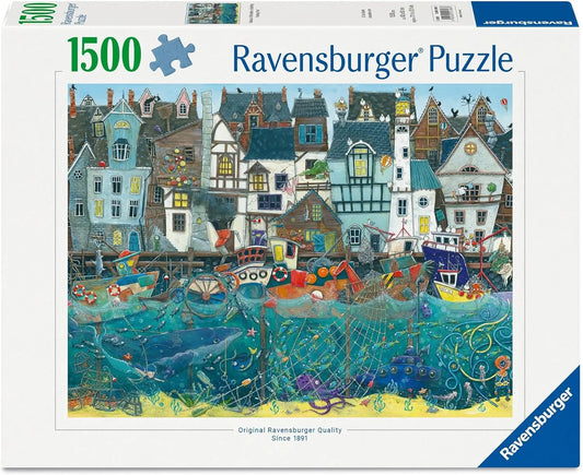 Ravensburger 1500pc Jigsaw Puzzle Harbour Of Wonders: A Bustling Fantasy Port