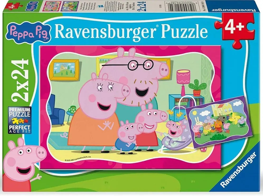 Ravensburger 2 x 24pc Jigsaw Puzzle Peppa Pig New Adventures
