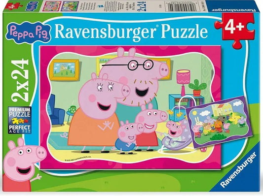 Ravensburger 2 x 24pc Jigsaw Puzzle Peppa Pig New Adventures