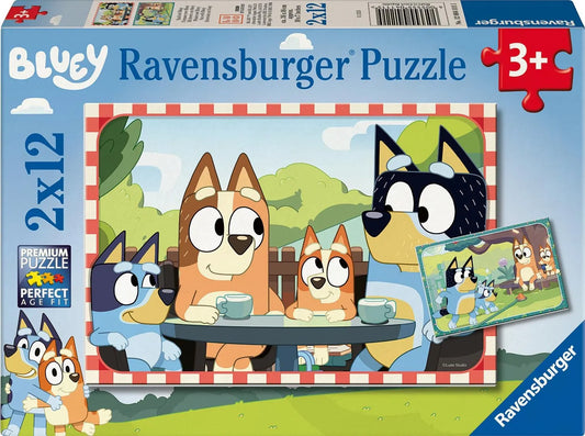 Ravensburger 2x12pc Jigsaw Puzzle Bluey Fun with Bluey