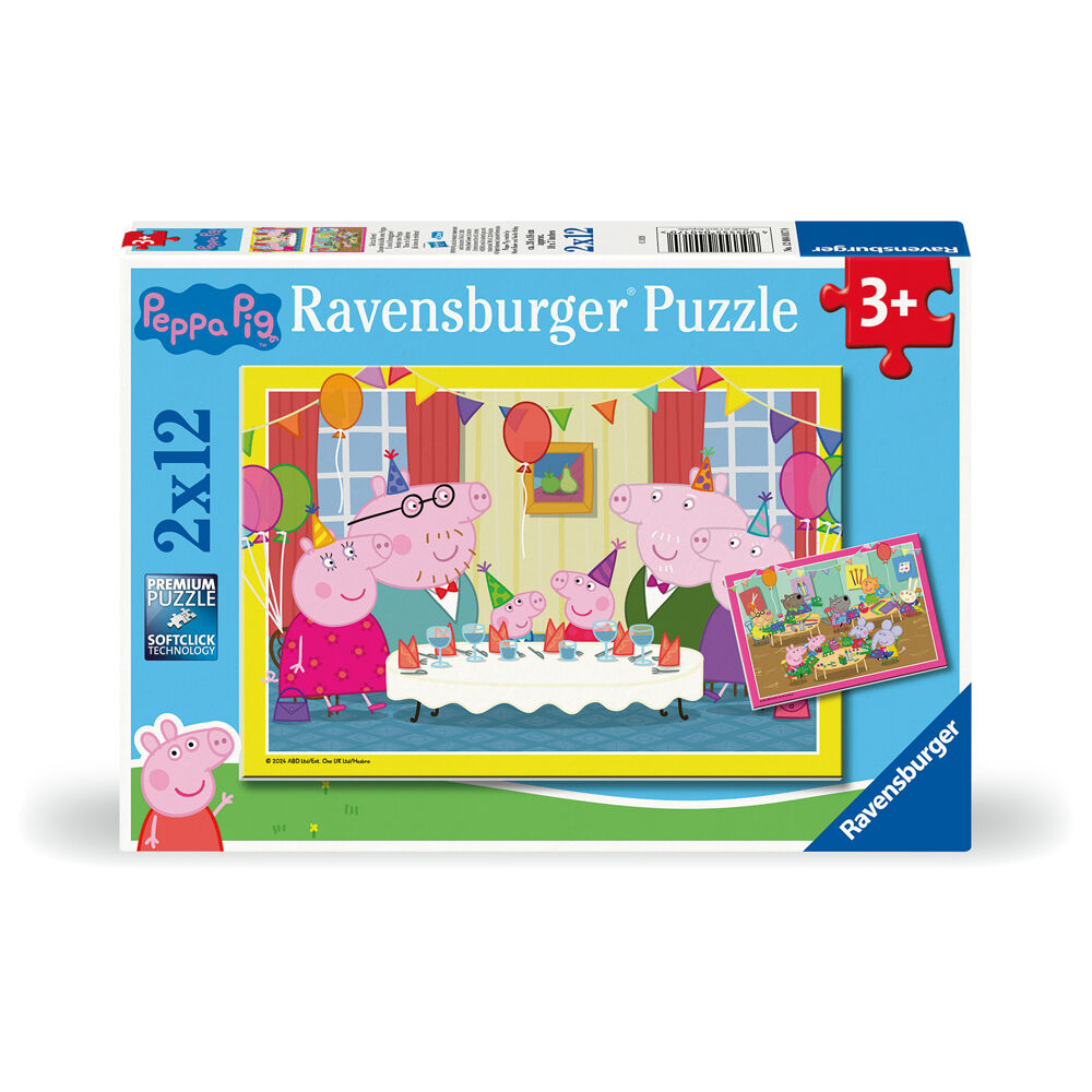 Ravensburger 2x12pc Jigsaw Puzzle Peppa Pig Time To Celebrate