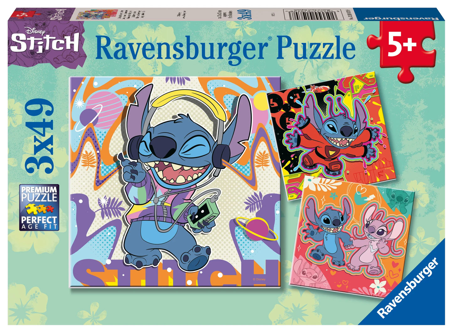 Ravensburger 3 x 49pc Jigsaw Puzzle Stitch Play The Day Away