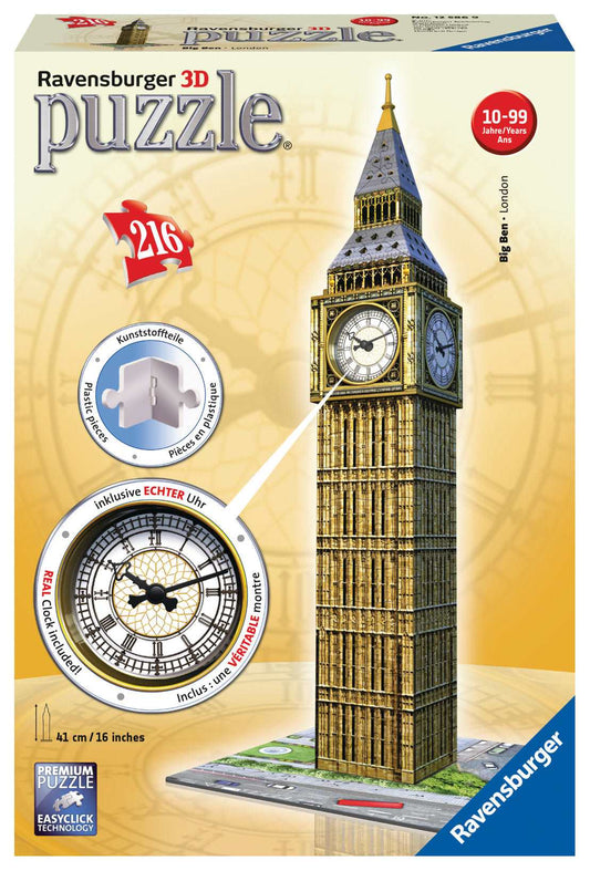 Ravensburger 3D 216pc Jigsaw Puzzle Big Ben with Clock