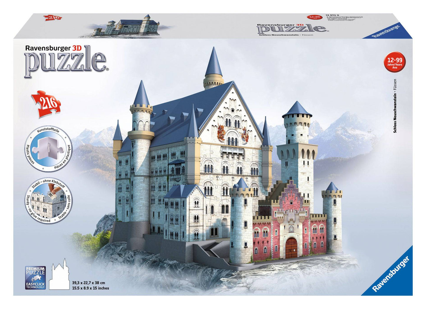 Ravensburger 3D 216pc Jigsaw Puzzle Neuschwanstein Castle