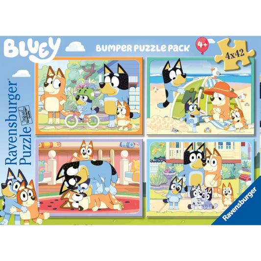 Ravensburger 4 x 42pc Bumper Jigsaw Puzzle Bluey Gotta Be Done