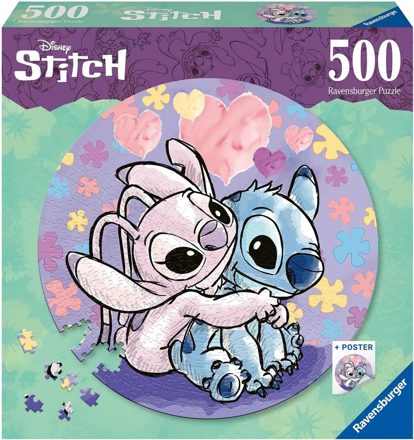 Ravensburger 500pc Circle Jigsaw Puzzle Disney Stitch