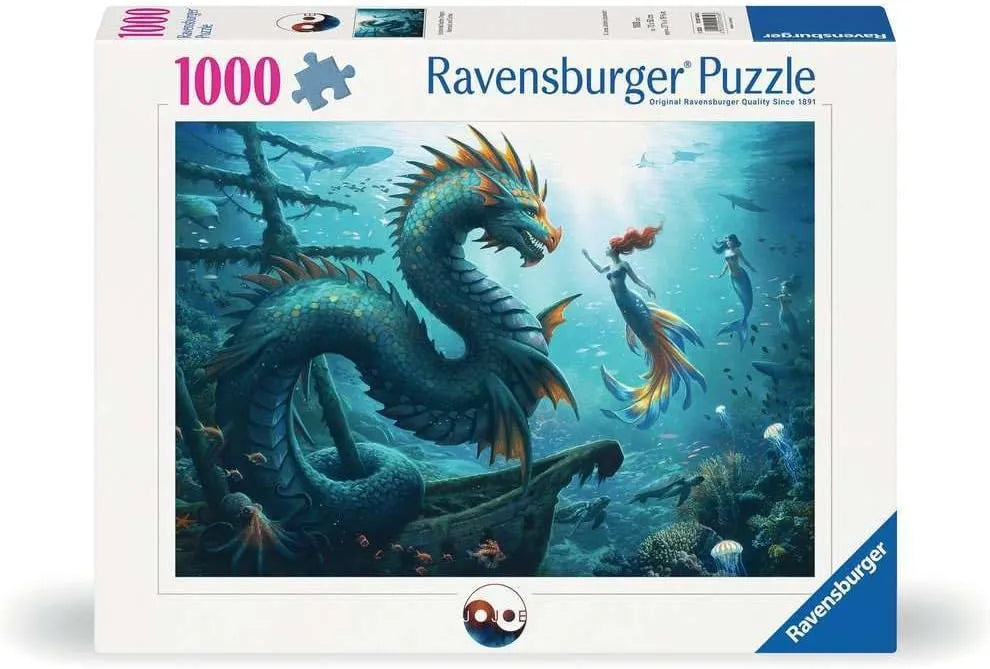 Ravensburger 1000pc Jigsaw Puzzle Enchanted Depths Dragons, Mermaids & Turtles