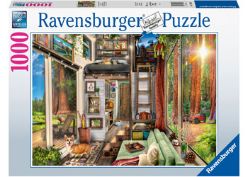 Ravensburger 1000pc Jigsaw Redwood Forest Tiny House