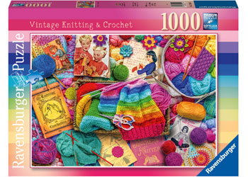 Ravensburger 1000pc Jigsaw Puzzle Vintage Knitting & Crochet