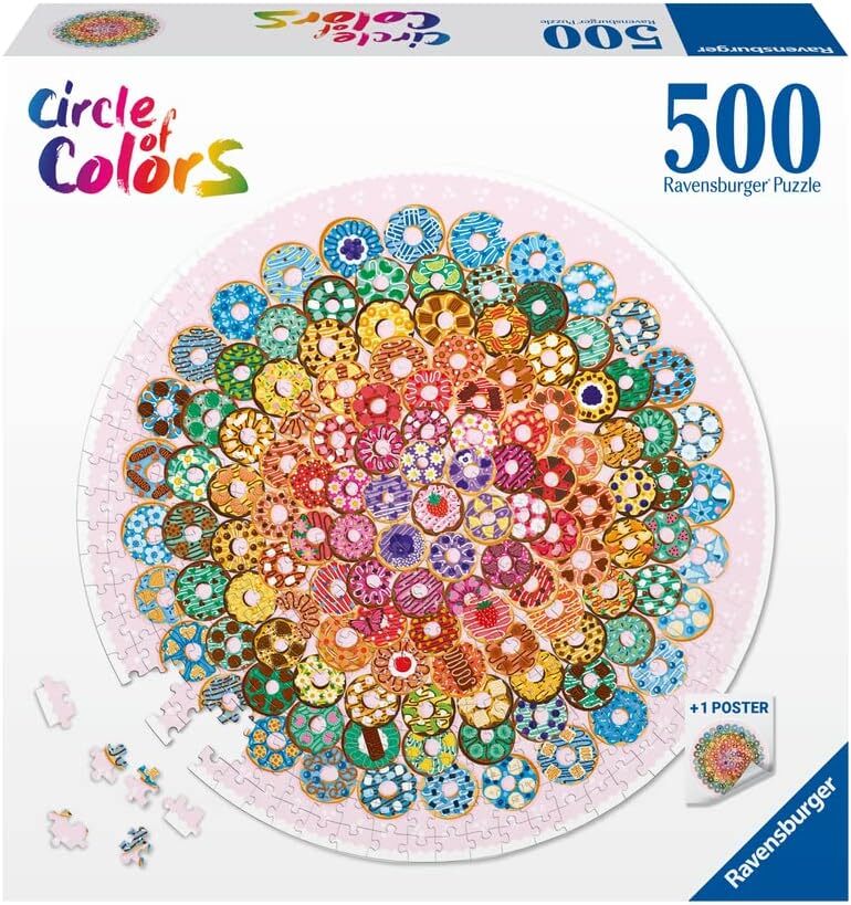 Ravensburger Jigsaw Puzzle 500pc Circle Of Colours Donuts
