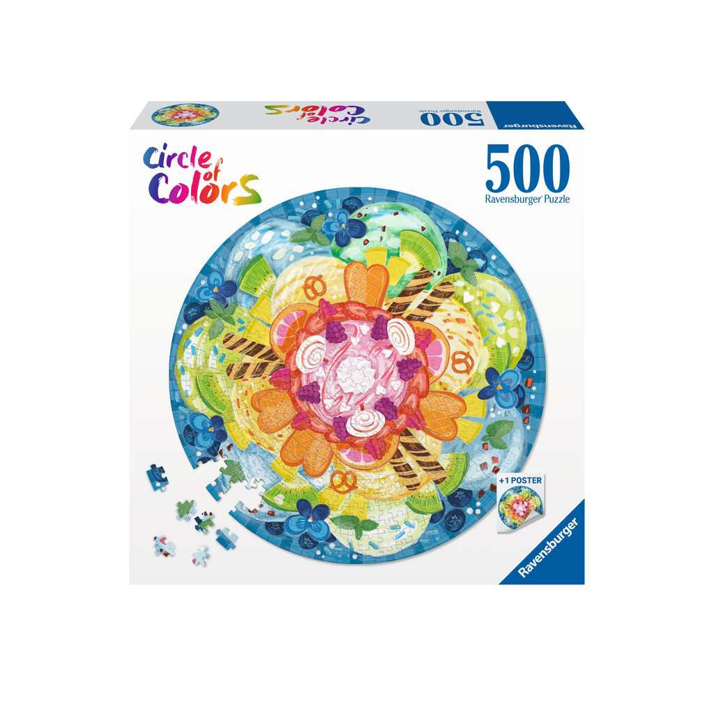 Ravensburger Jigsaw Puzzle 500pc Circle Of Colours Ice Cream