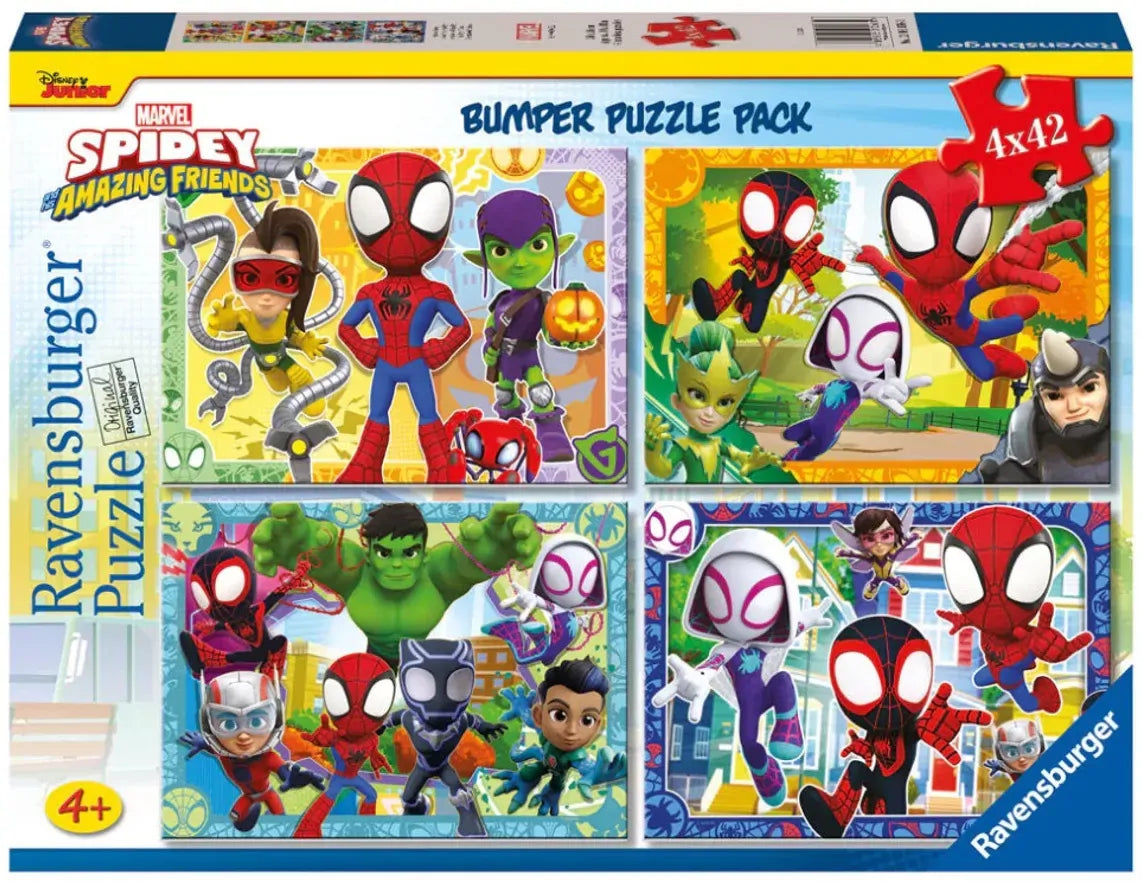 Ravensburger Spidey's Team Bumper Pack 4 x42pc