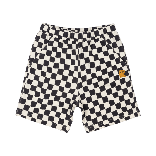 Rock Your Baby Black Checker Shorts