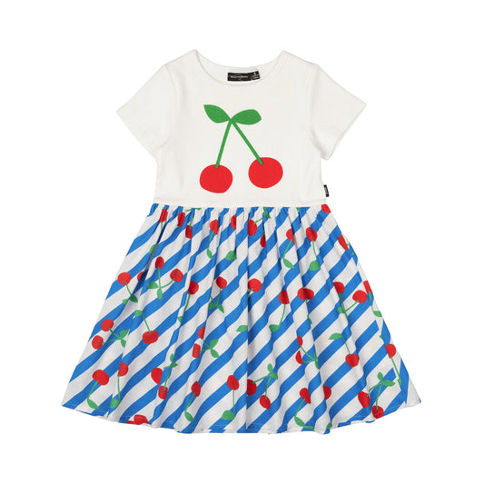 Rock Your Baby Cherry Stripes T-Shirt Dress