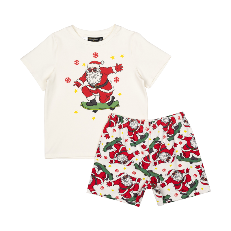 Rock Your Baby Santa Skate PJ Set