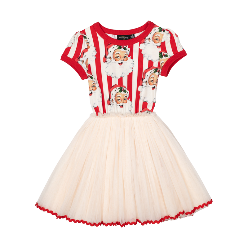 Rock Your Baby Santa Stripe Circus Dress