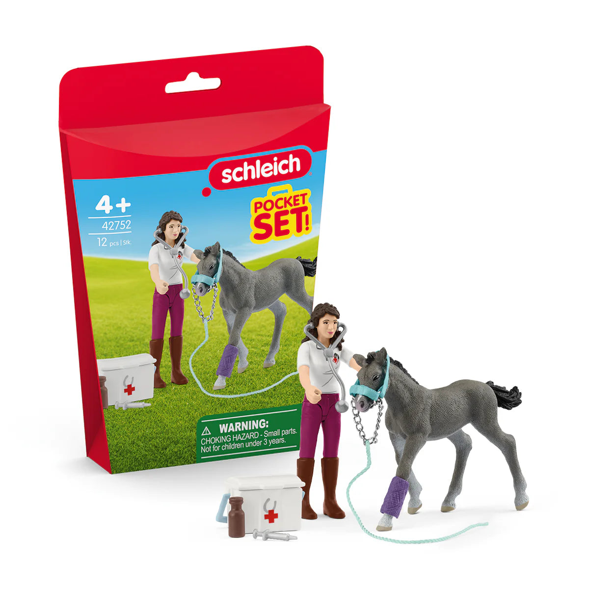 Schleich Pocket Set Mrs Kramer with Foal