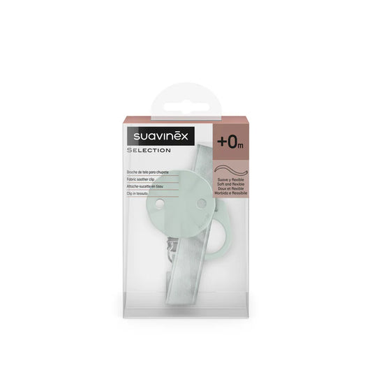 Suavinex Wonderland Soother Clip with Ribbon Blue